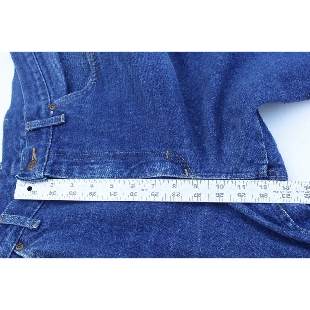 Vintage Lee Jeans Mens‎ 38x30 Dark Blue 100% Cotton Straight Leg Made In USA